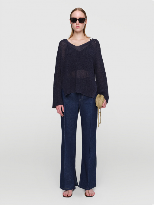 ROW Linen Knit Pullover with Camisole
